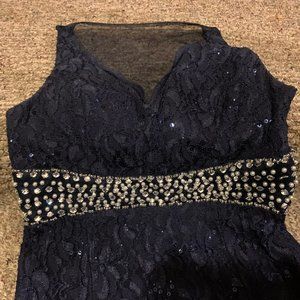 My Michelle Blue Floor Length Dress